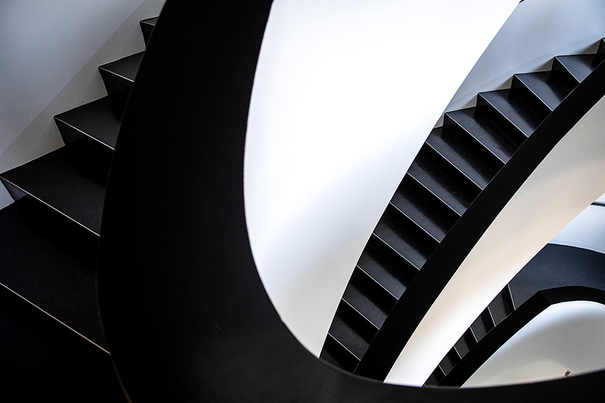 Treppe im Gemeinschaftshaus Martinsberg